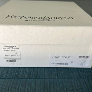 YSL patent leather royal blue stilettos